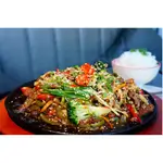 Beef sizzling